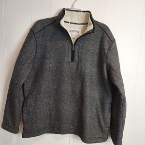 Orvis Mens Sherpa lined pullover Jacket